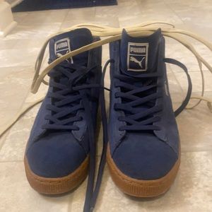 Suede Mid Emboss Puma Peacoat-Pale Khaki